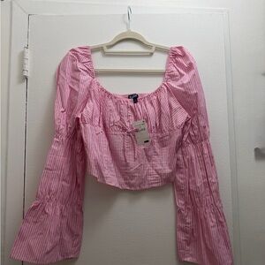 Pink Striped Blouse